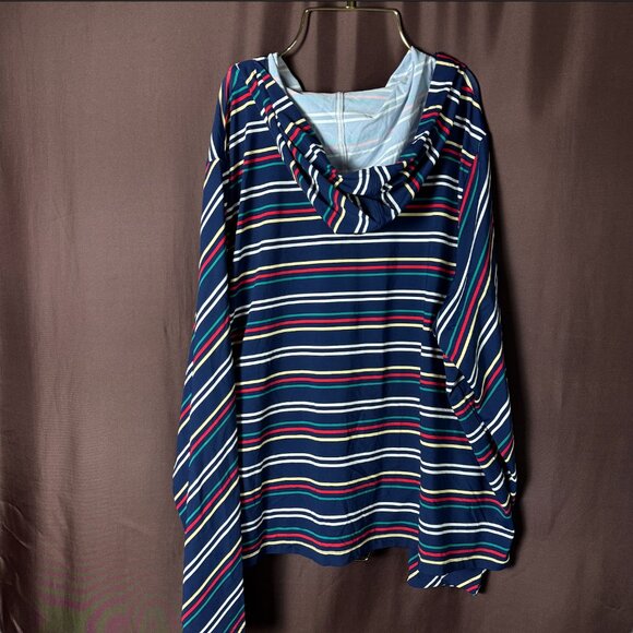 Land’s End Women's M LONG Full Zip Hooded Long Sleeve Rash Guard Cover-up Please - Picture 7 of 10